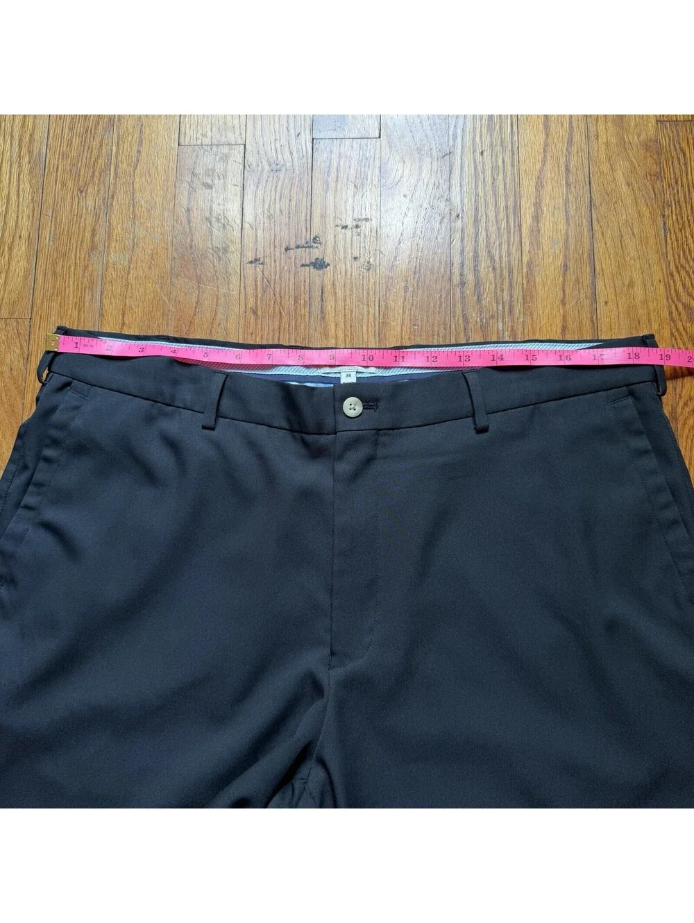 Peter Millar Salem Shorts Mens Size 38x9 Black Performance Golf Crown Flat Front